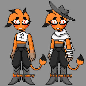 Pixel style digital art example furry